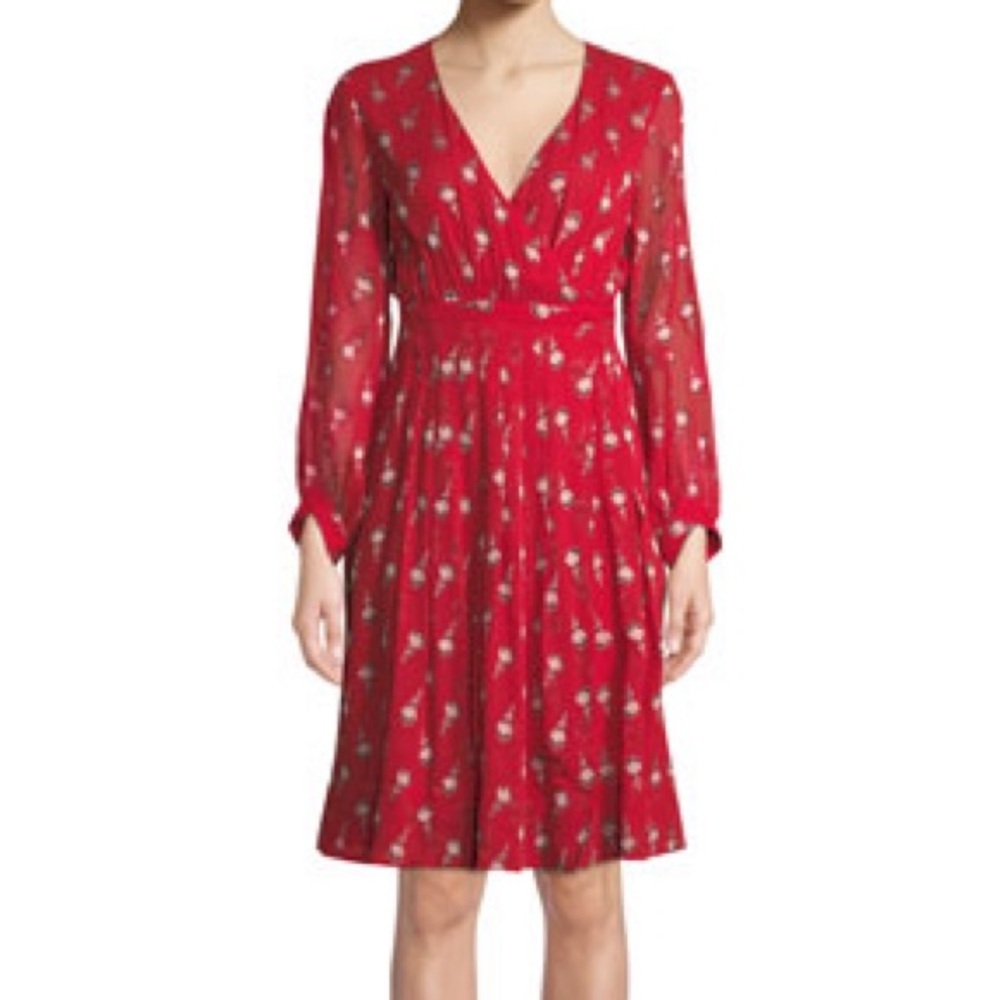 Ba&sh 0 Memory Floral Wrap Silk Blend Dress P1